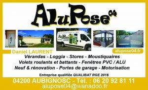 Pose de vérandas loggias stores fenêtres Aubignosc Alupose04