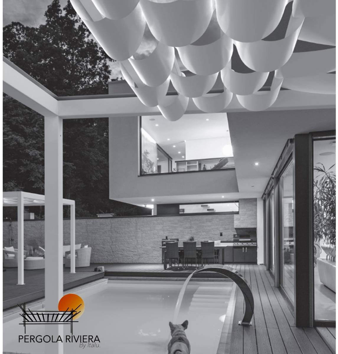 pergola à voiles d'ombrage MOUGINS