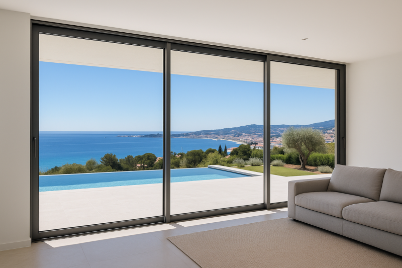 Installation de fenêtres coulissantes sur mesure en aluminium à Antibes