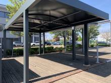 installation de Carports en acier de grandes dimensions à Cannes cannes PERGOLA RIVIERA